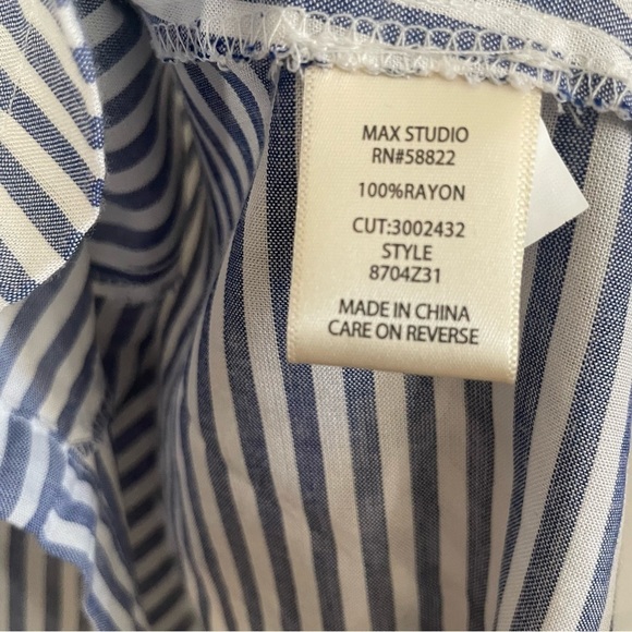 Max Studio womans nautical striped tunic size S sleeveless spring coastal summer - Picture 5 of 10